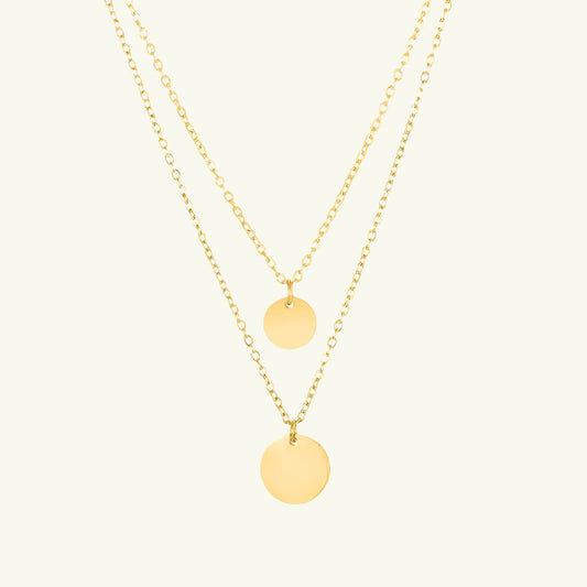 Double Discs Set Necklace