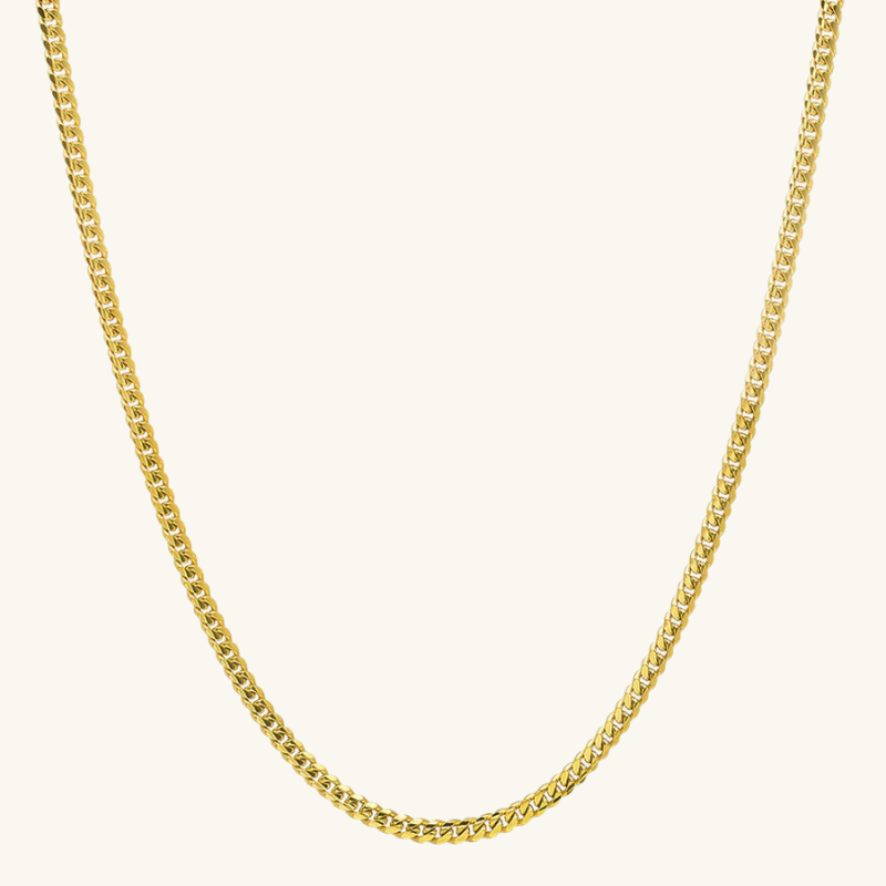 2mm Collar Cuban Link Necklace - Wrenlee