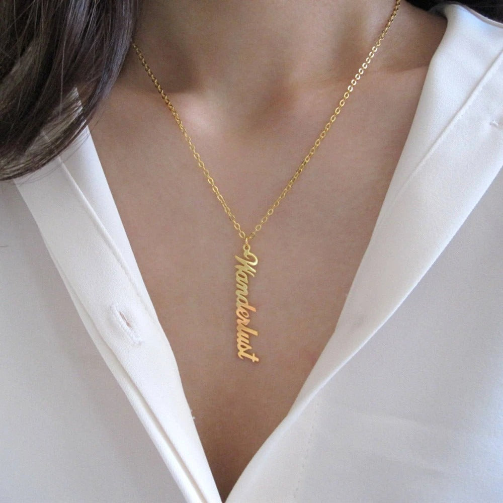 Vertical Name Pendant