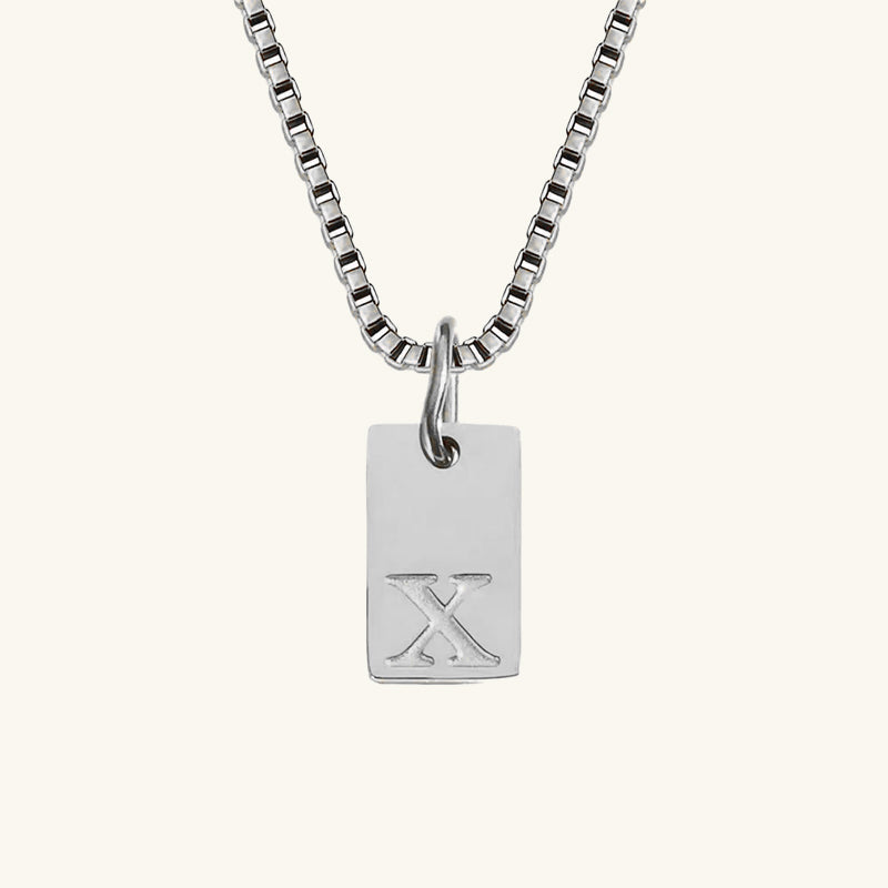 Engraved Box Chain Necklace