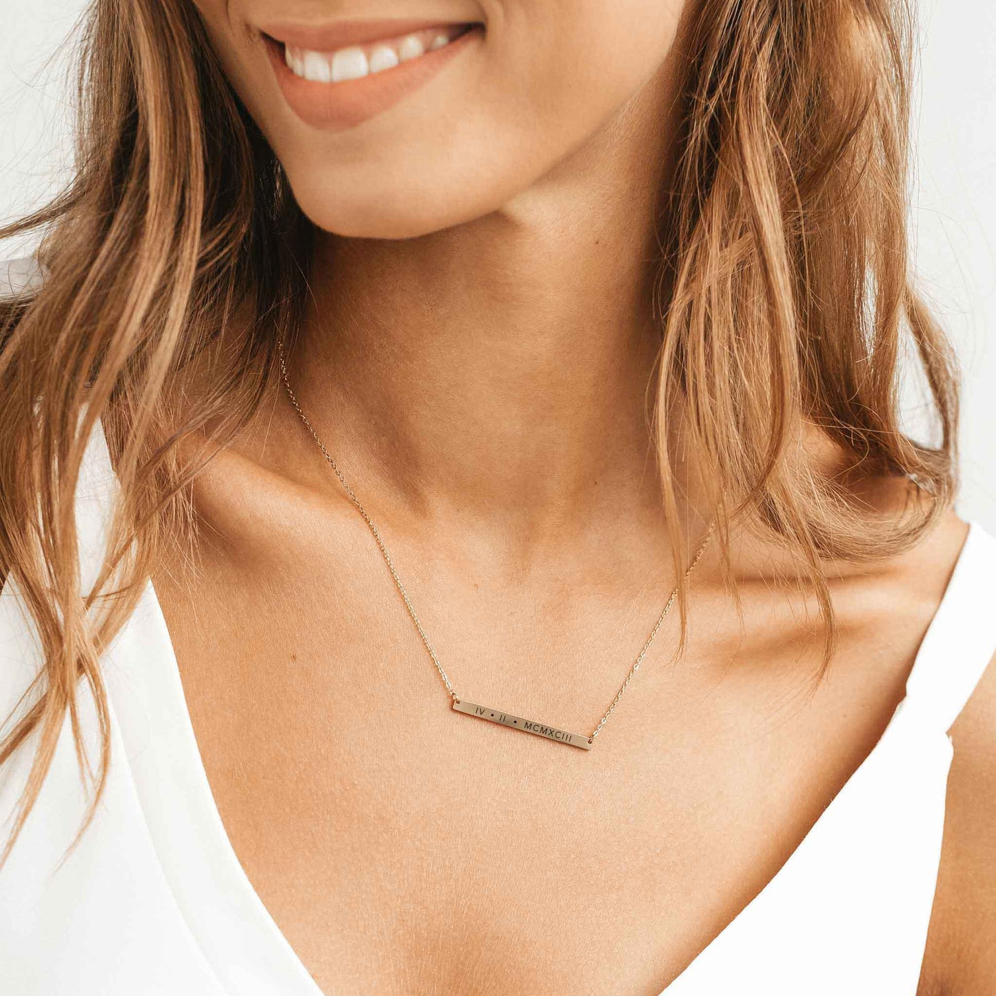 Priscilla Personalized Bar Necklace