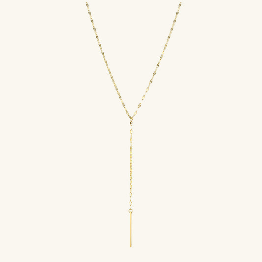 Minimalist Bar Lariat Necklace