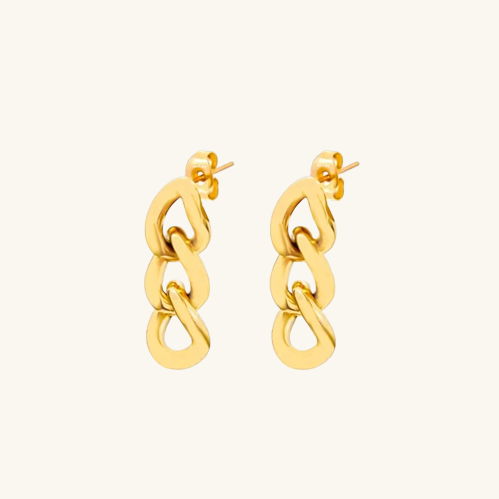Cuban Chain Earrings - Wrenlee