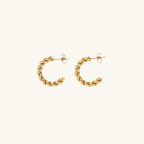 Spiral Twist Hoop Earrings - Wrenlee