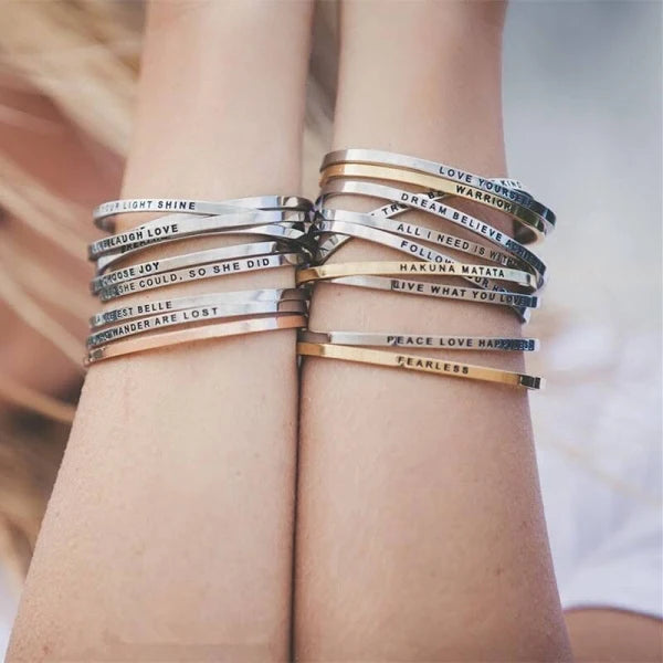 Classic Engraved Cuff Bracelet - Wrenlee