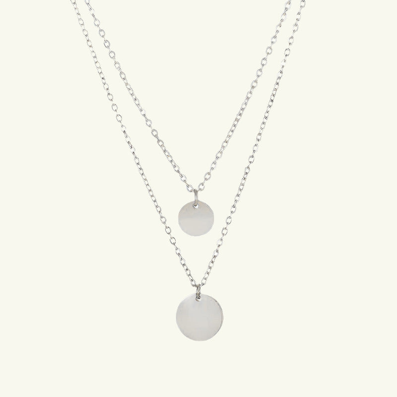 Double Discs Set Necklace