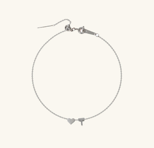 LoveMari Heart Initial Bracelet
