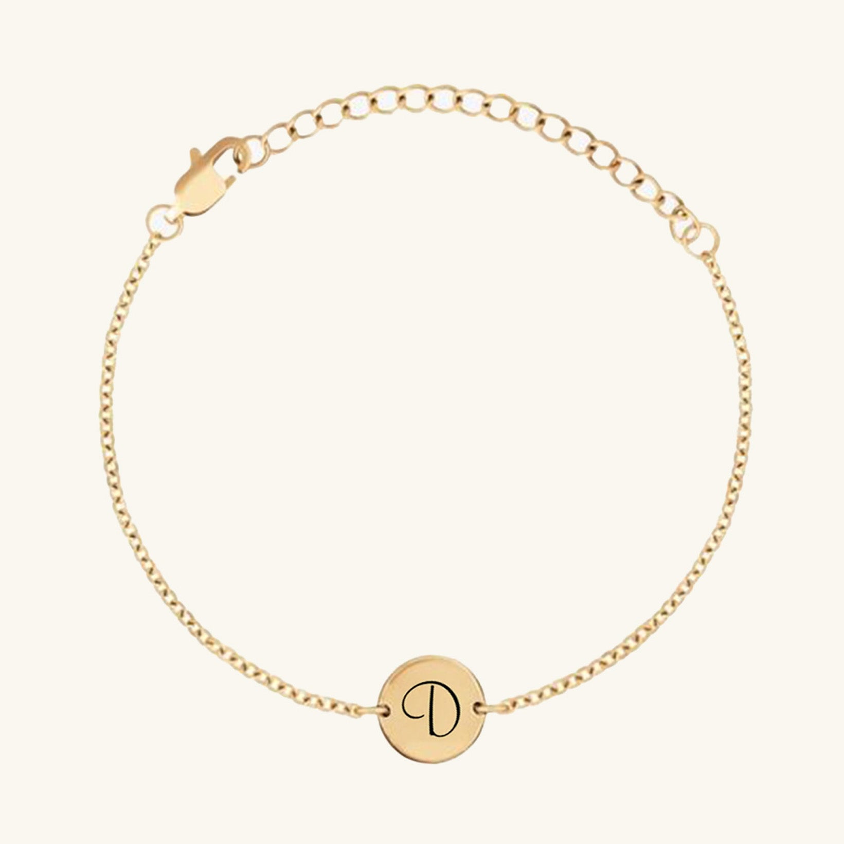 Engraved Initial Coin Bracelet - Wrenlee