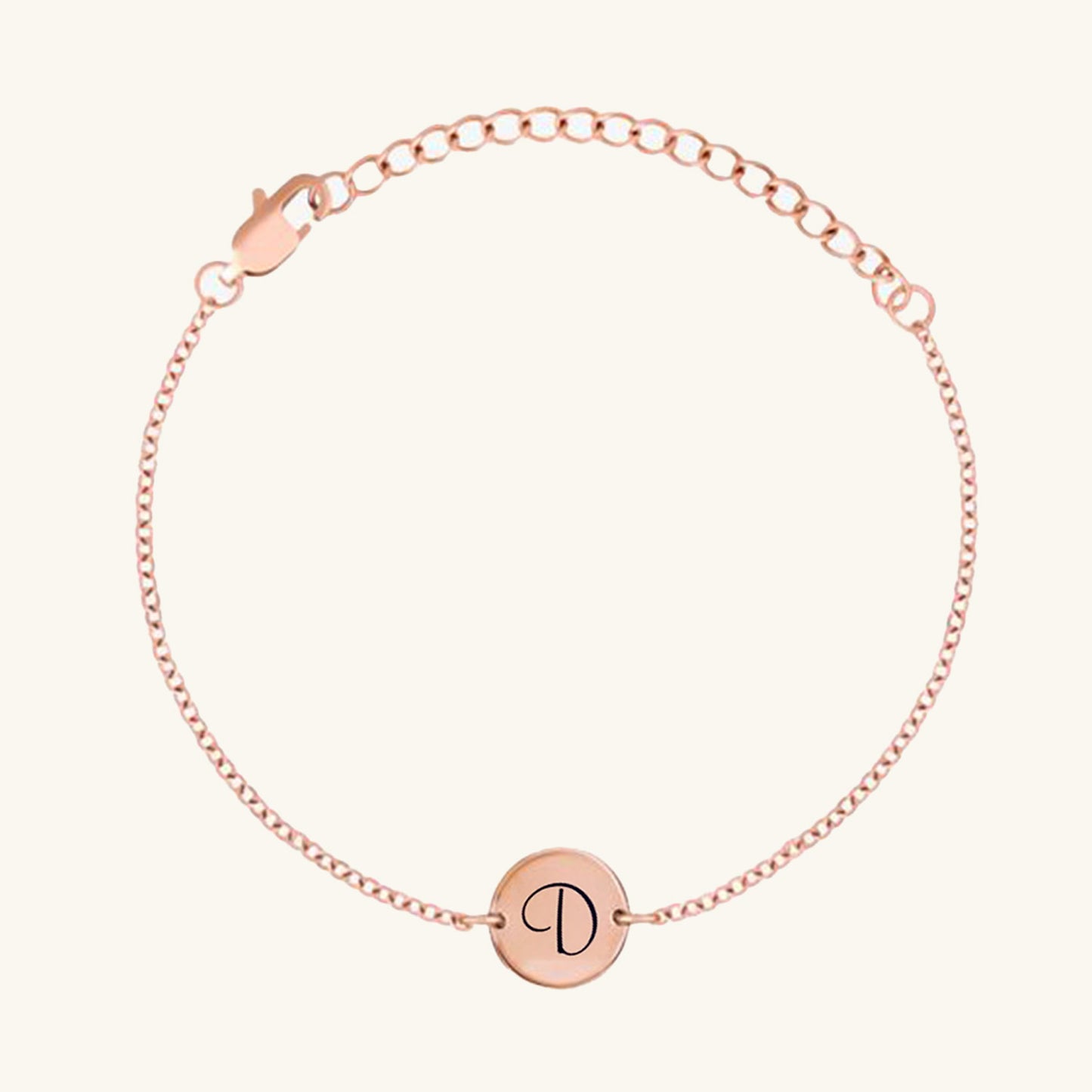 Engraved Initial Coin Bracelet - Wrenlee