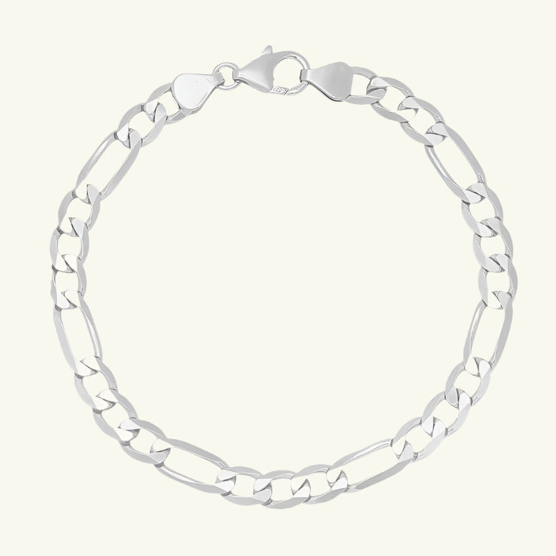 6mm Figaro Link Chain Bracelets - Wrenlee