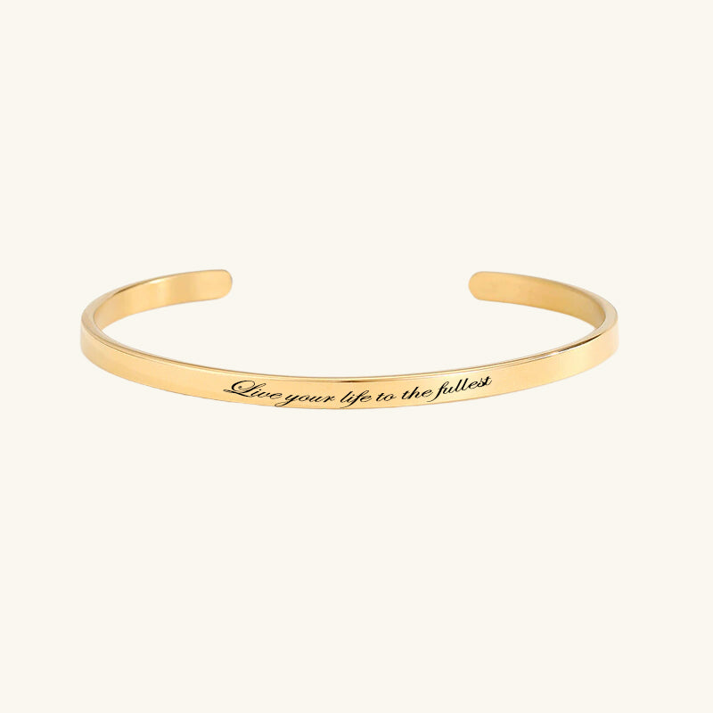 Classic Engraved Cuff Bracelet - Wrenlee