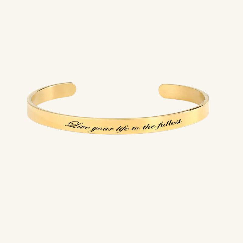 Classic Engraved Cuff Bracelet - Wrenlee