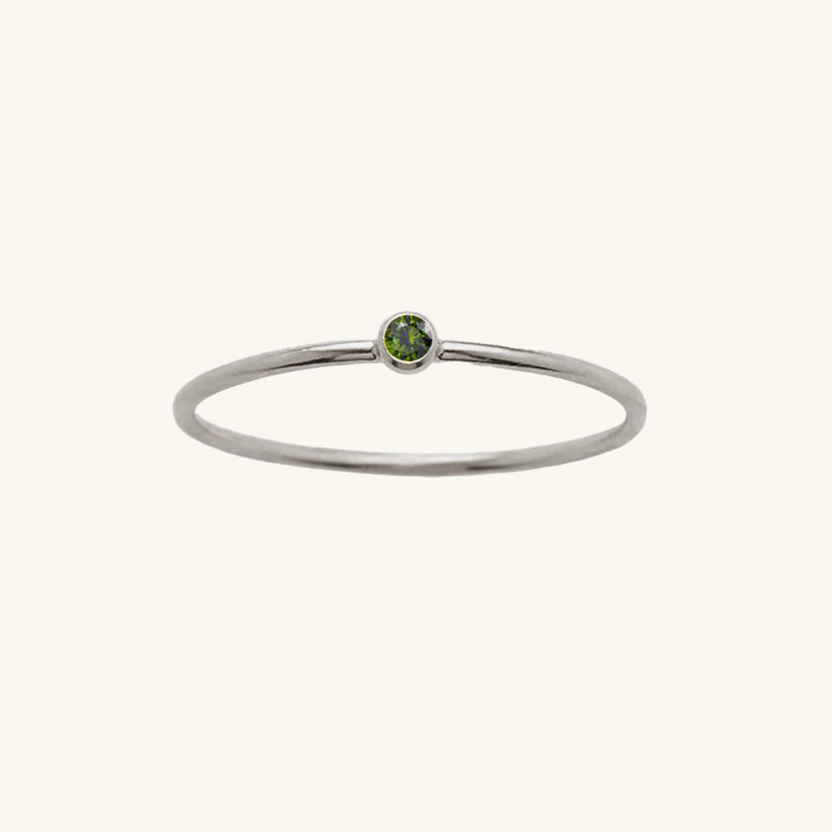 Bazel Birthstone Ring - Wrenlee