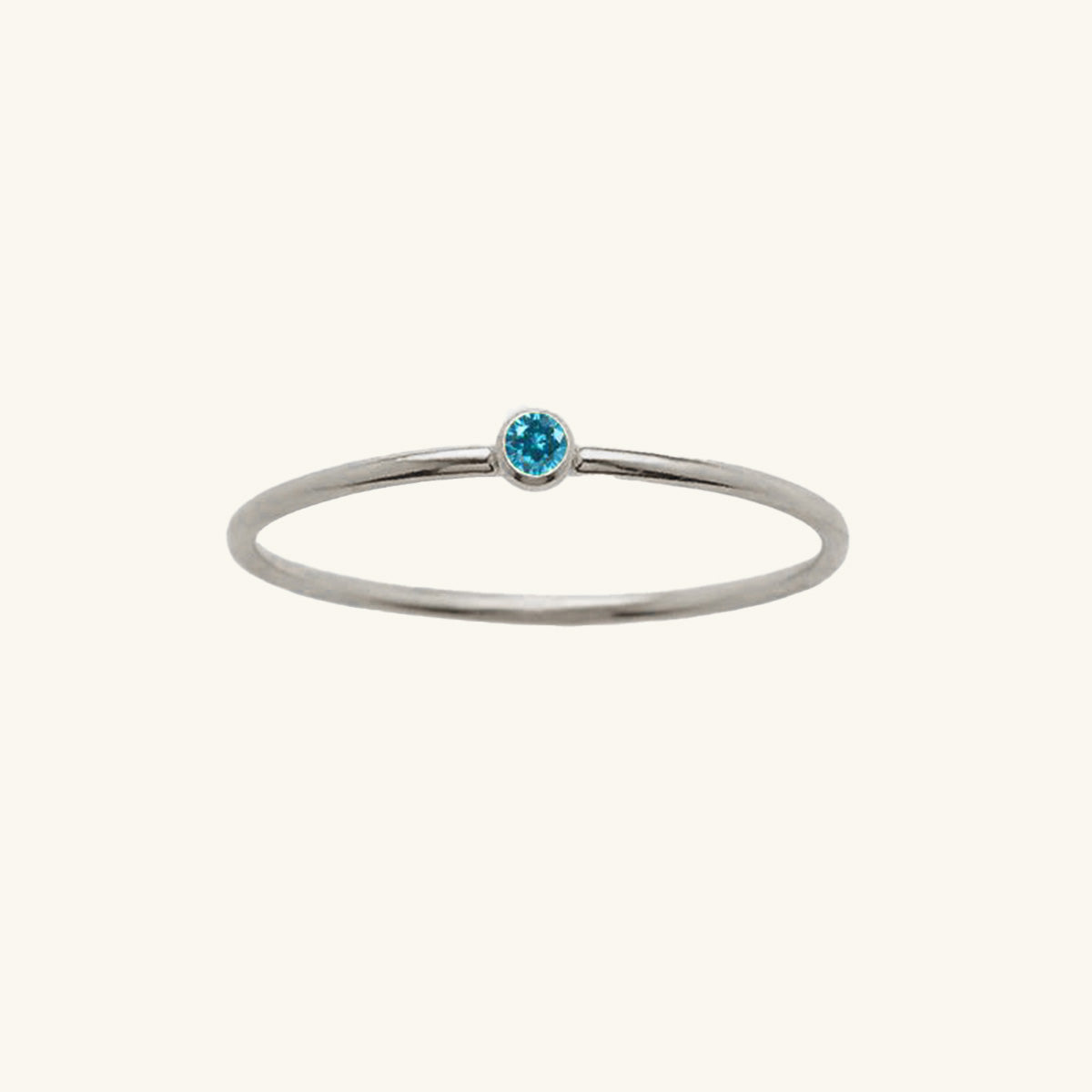Bazel Birthstone Ring - Wrenlee