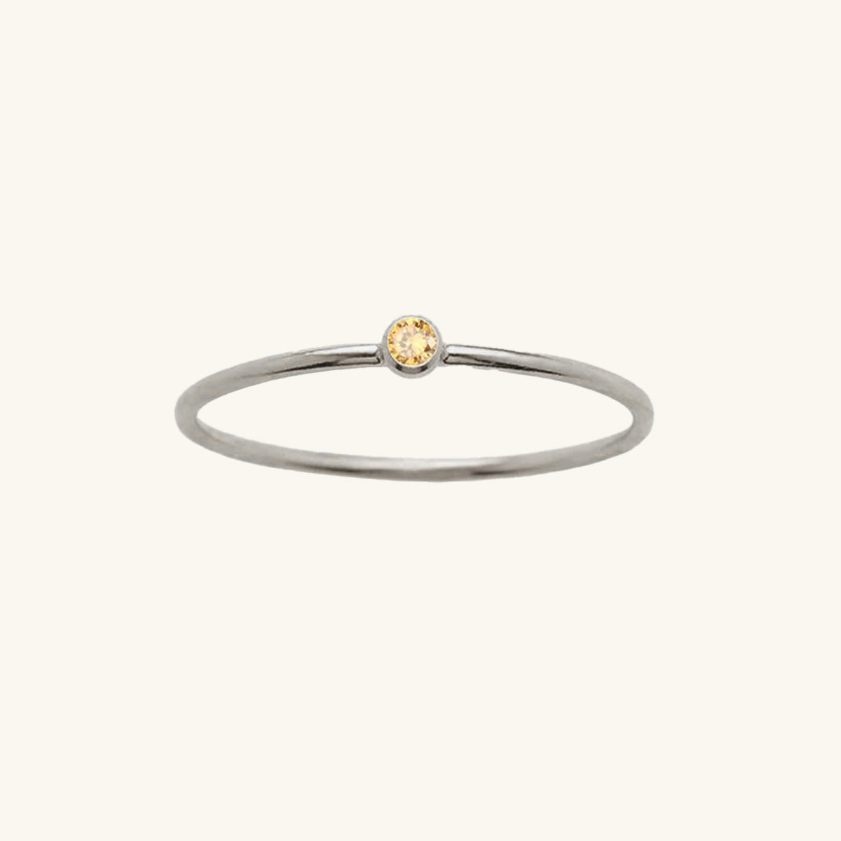 Bazel Birthstone Ring - Wrenlee