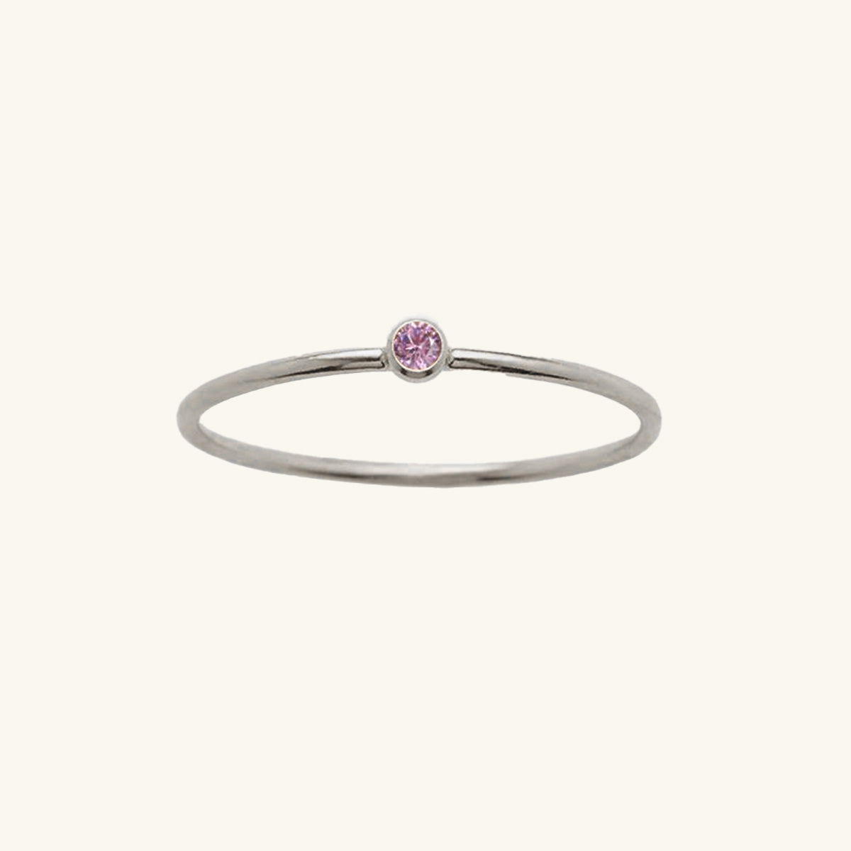 Bazel Birthstone Ring - Wrenlee