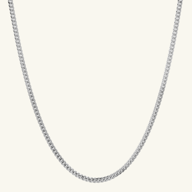 2mm Collar Cuban Link Necklace - Wrenlee