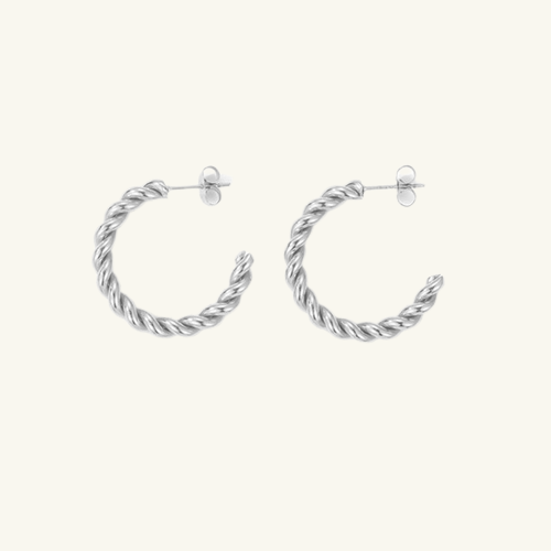 Spiral Twist Hoop Earrings - Wrenlee