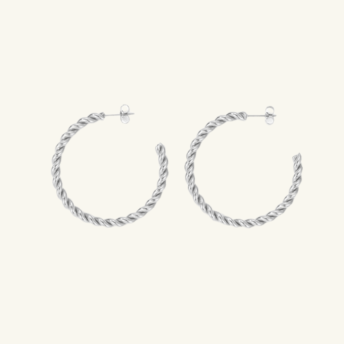 Spiral Twist Hoop Earrings - Wrenlee