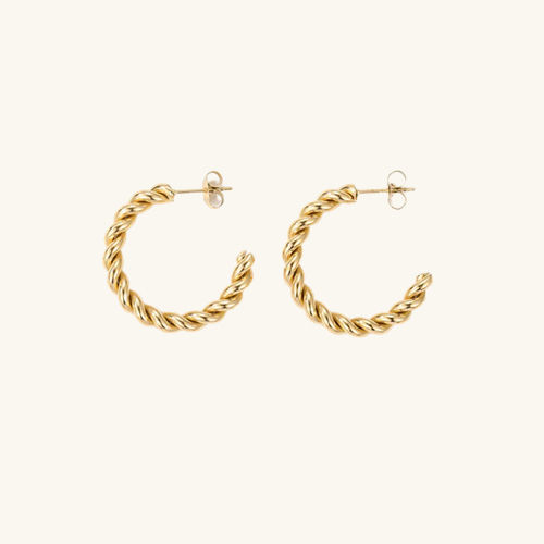 Spiral Twist Hoop Earrings - Wrenlee