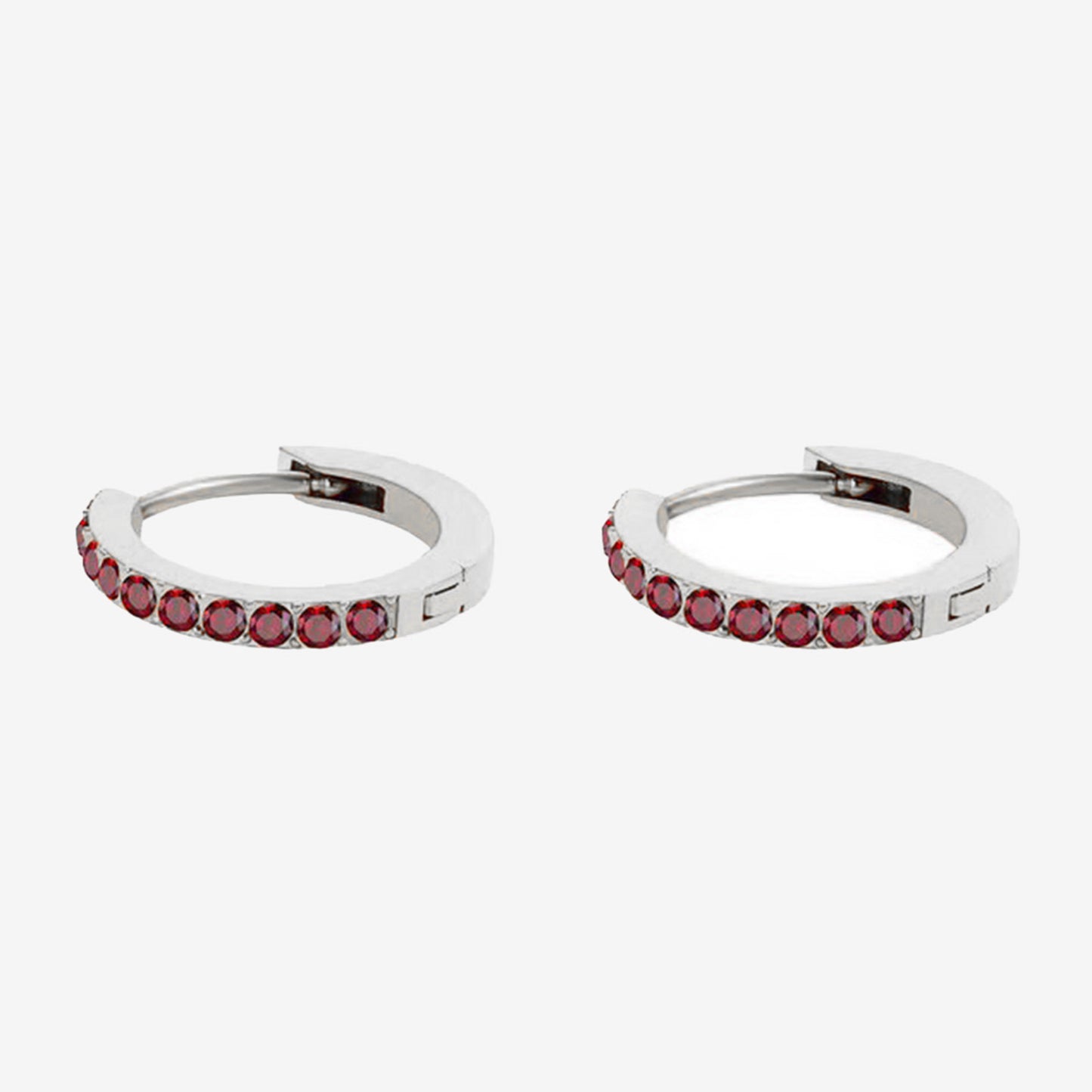 Birthstone Minimal Hoop Earrings - Wrenlee