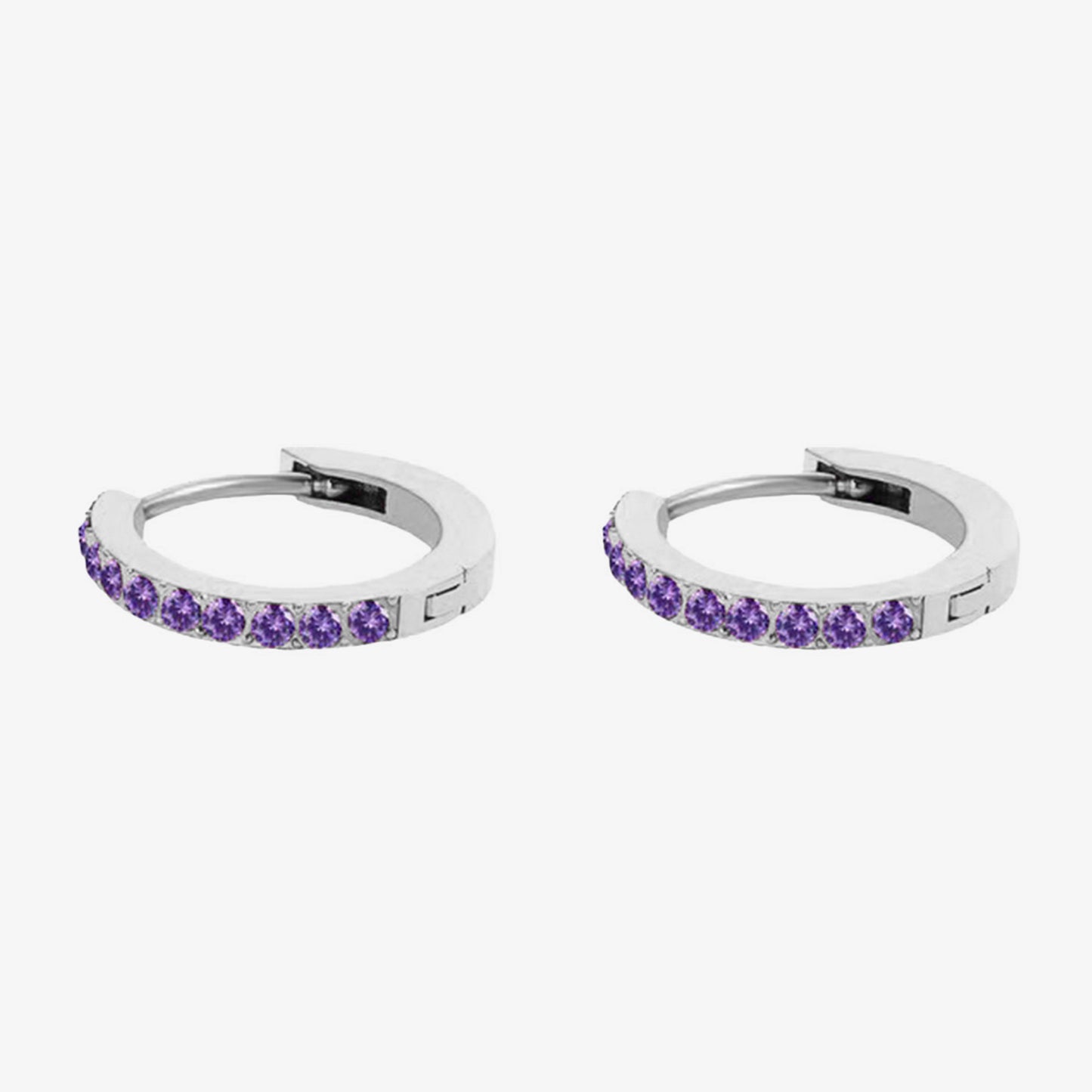 Birthstone Minimal Hoop Earrings - Wrenlee