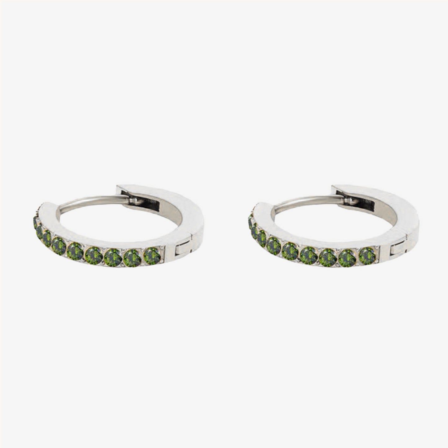 Birthstone Minimal Hoop Earrings - Wrenlee