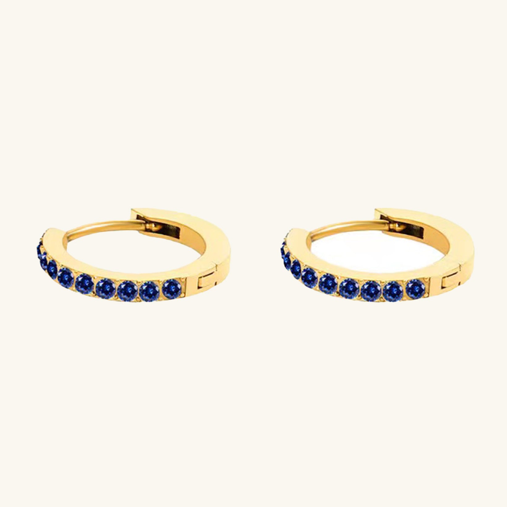 Birthstone Minimal Hoop Earrings - Wrenlee