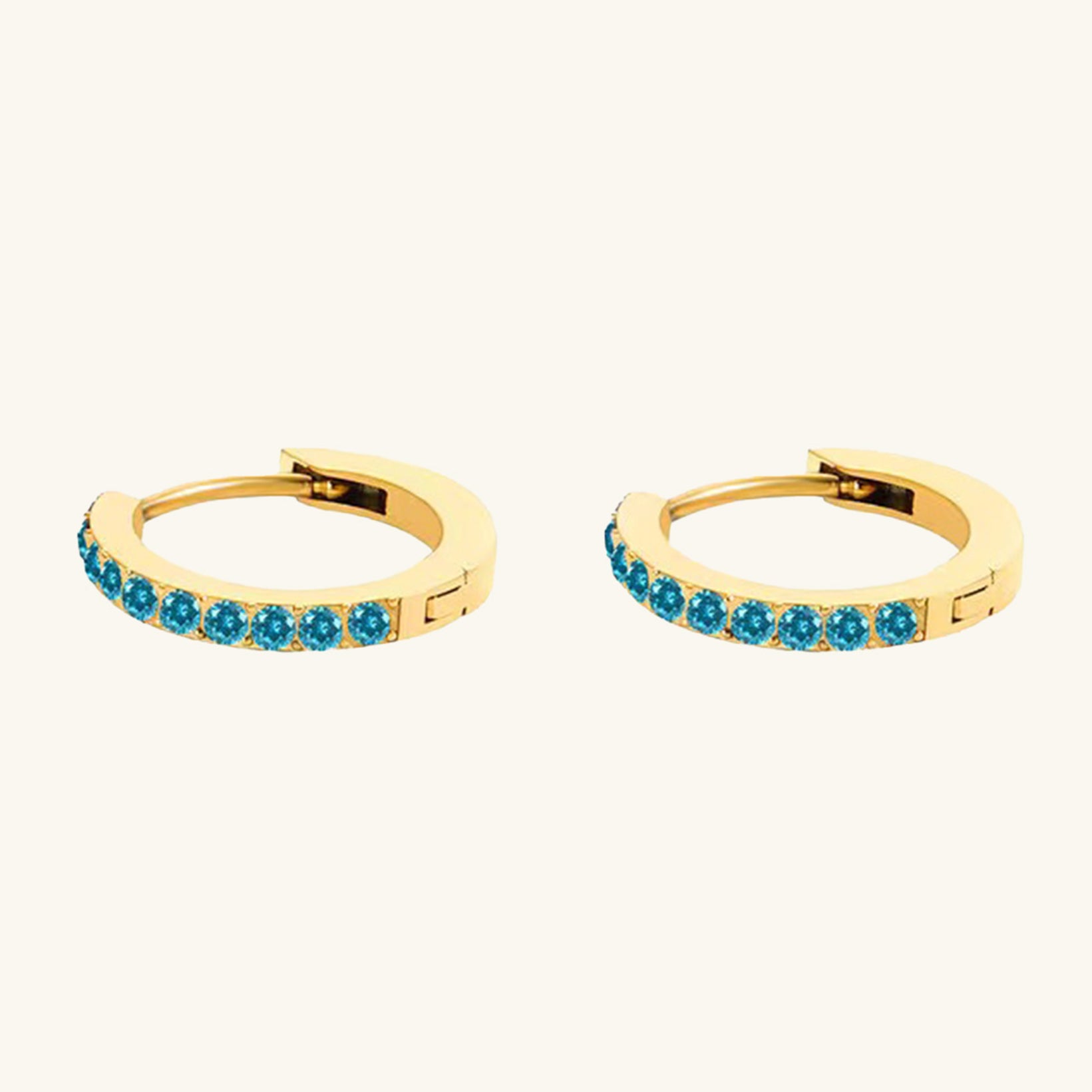 Birthstone Minimal Hoop Earrings - Wrenlee