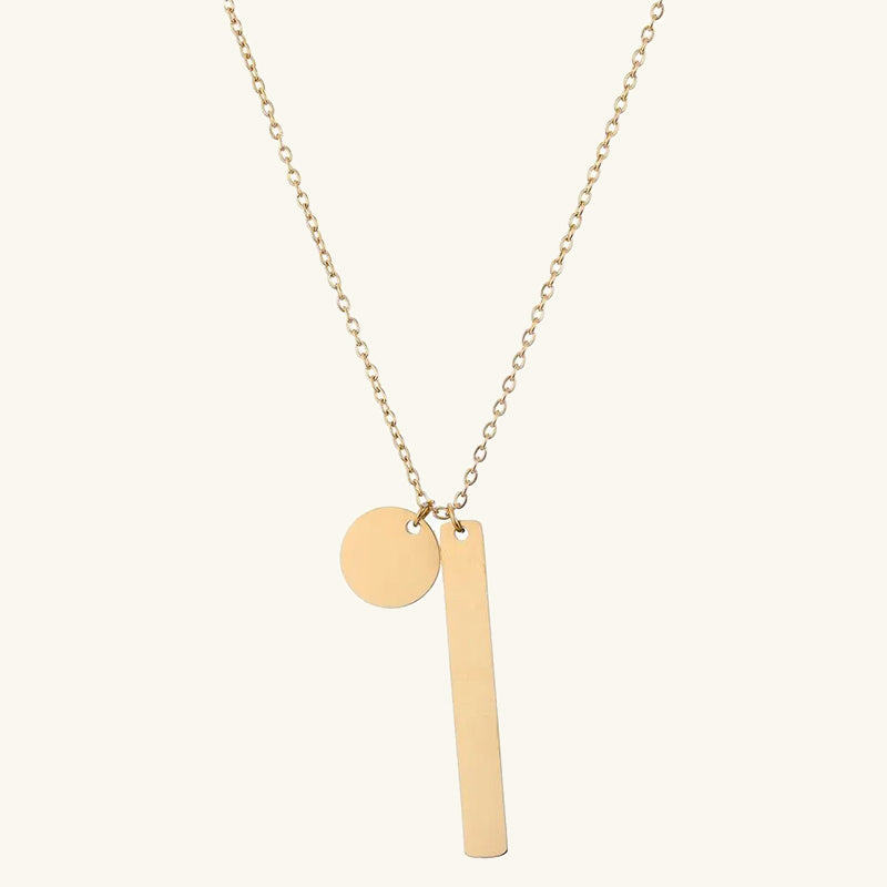 Françoise Bar and Coin Pendant Necklace
