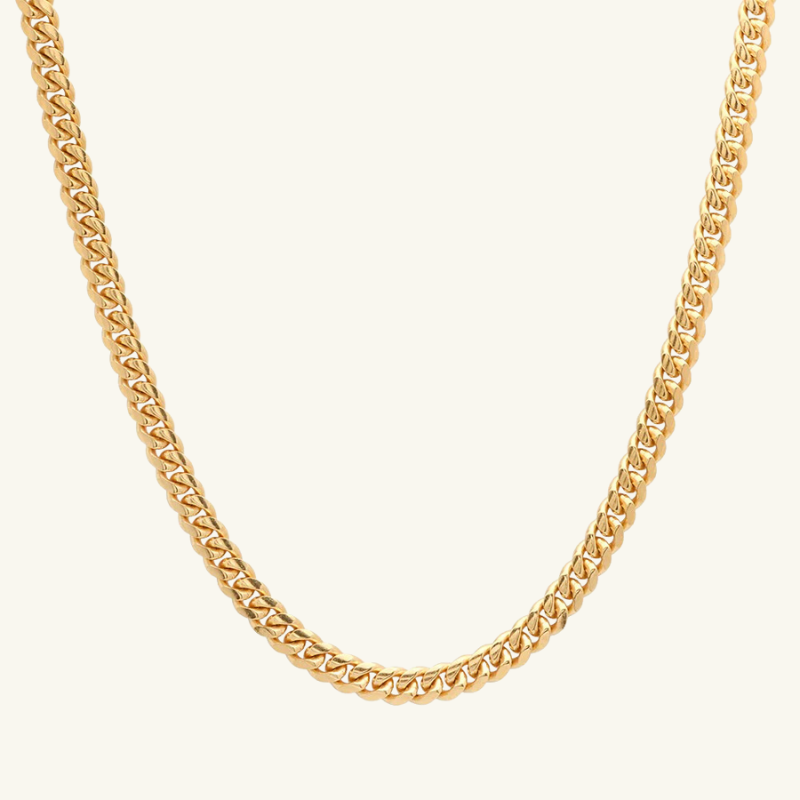 4mm Collar Cuban Link Chain Necklace - Wrenlee