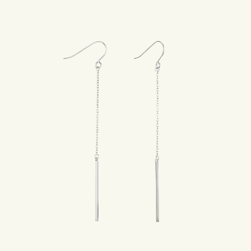 Aimee Long Steel Earrings