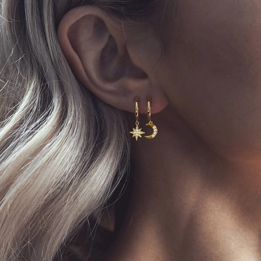 Star & Moon Earrings - Wrenlee