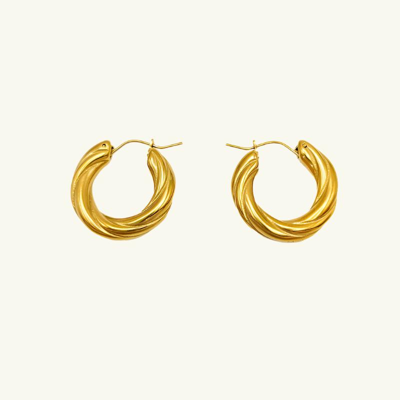 Katerina Twisted Hoop Earrings