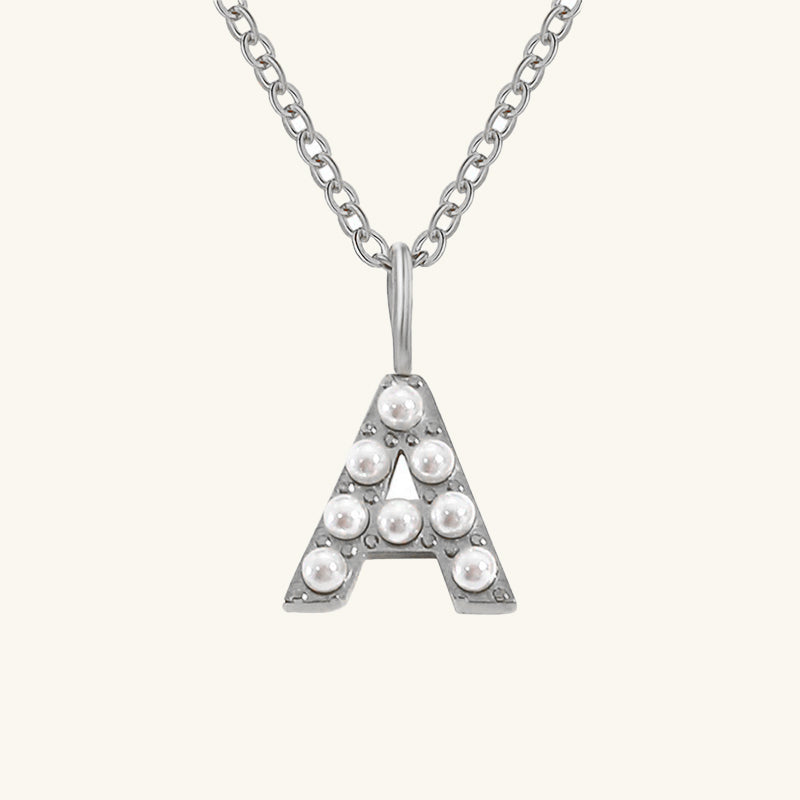 Monica Pearl Initial Necklace