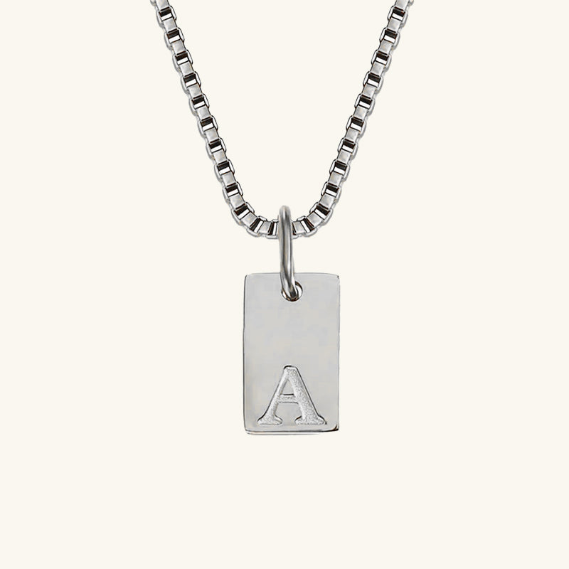 Engraved Box Chain Necklace