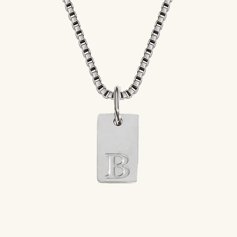 Engraved Box Chain Necklace