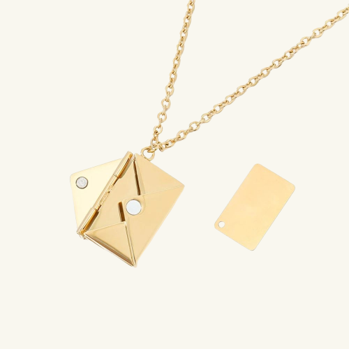 Envelope Locket Necklace - Wrenlee