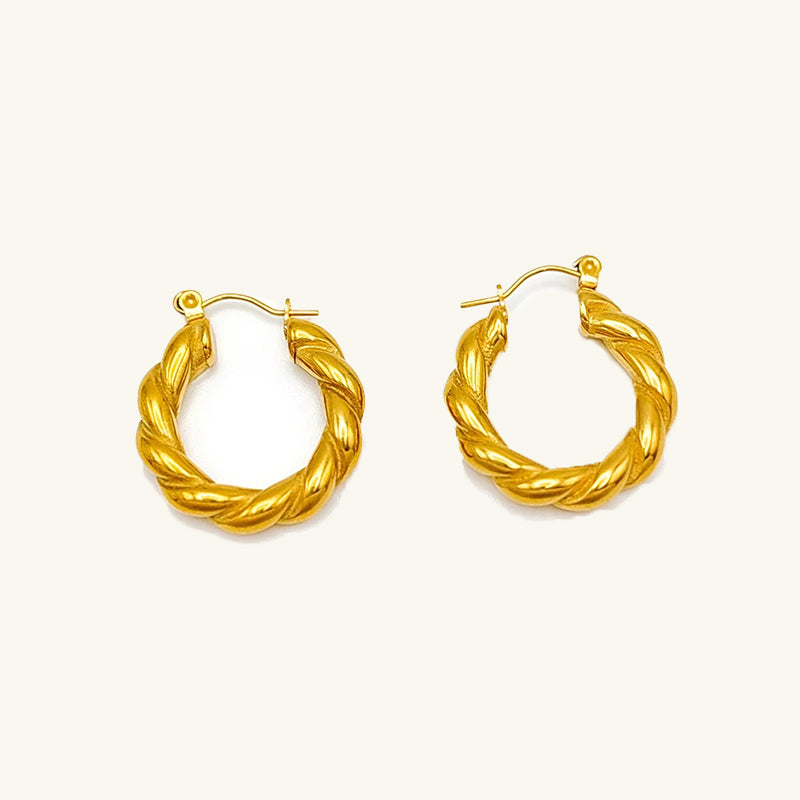 Twisted Round Earrings
