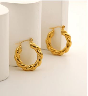Twisted Round Earrings