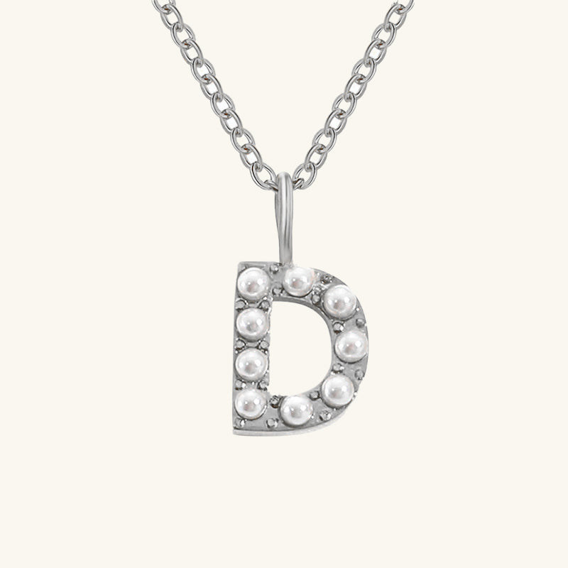 Monica Pearl Initial Necklace