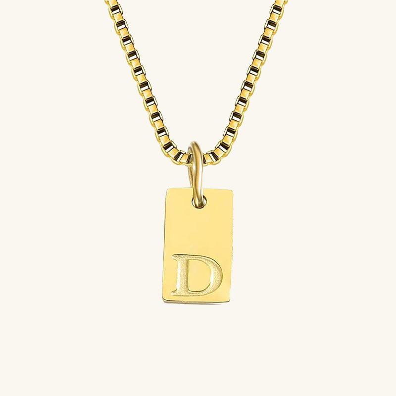 Engraved Box Chain Necklace