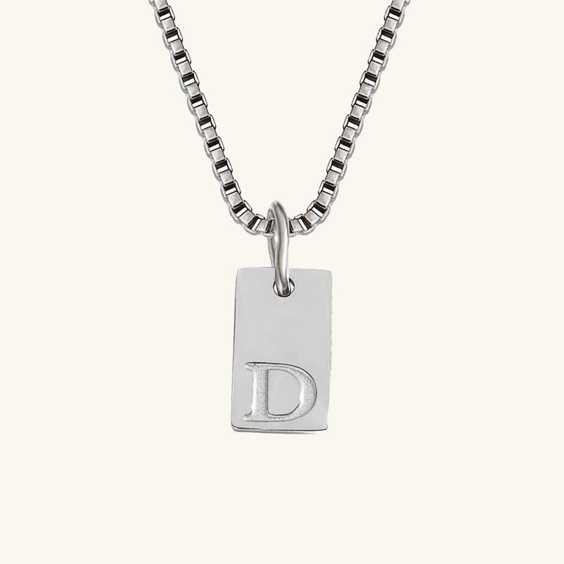 Engraved Box Chain Necklace