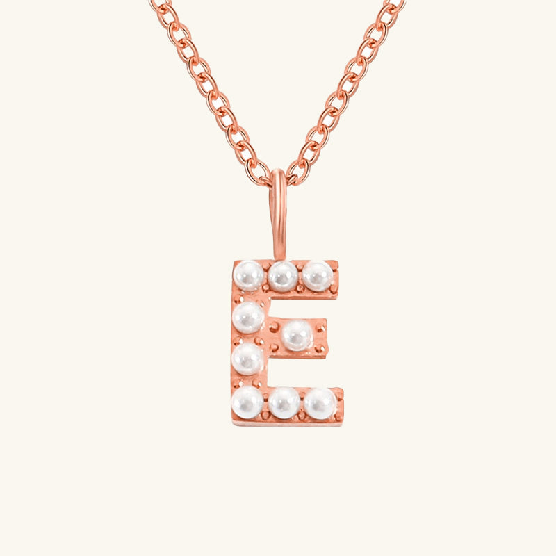 Monica Pearl Initial Necklace