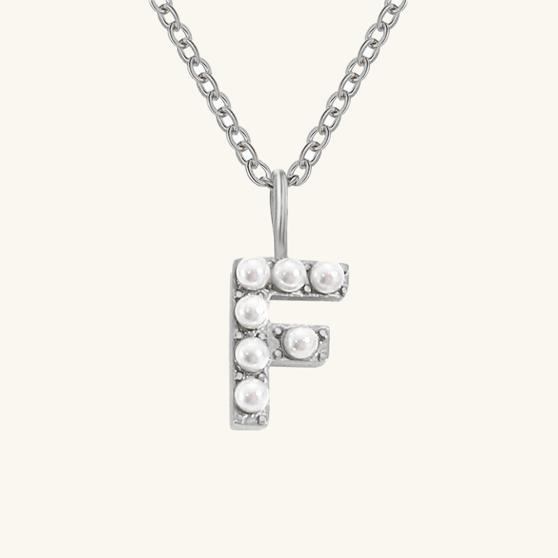 Monica Pearl Initial Necklace