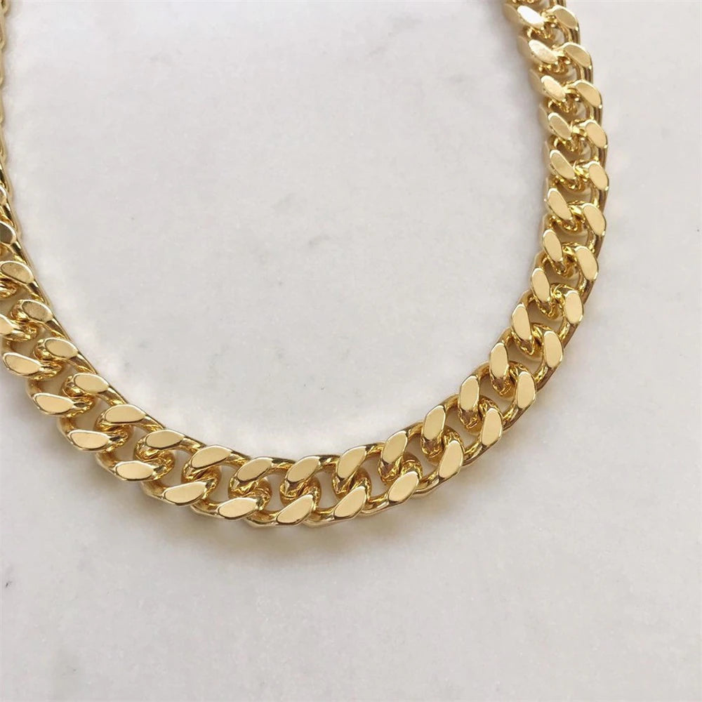 8mm Large Collar Cuban Link Chain Necklace - Wrenlee