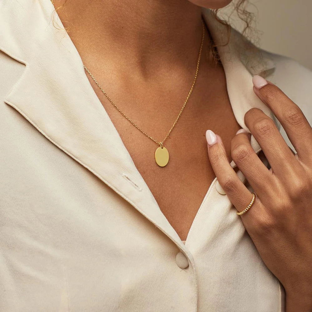 Oval Pendant Necklace