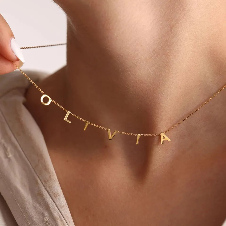 Olivine Customized Name Necklace