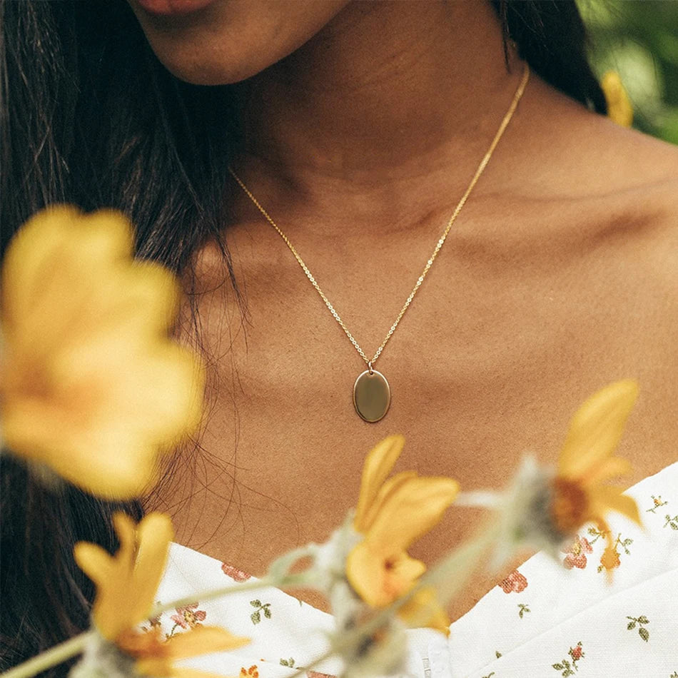 Oval Pendant Necklace