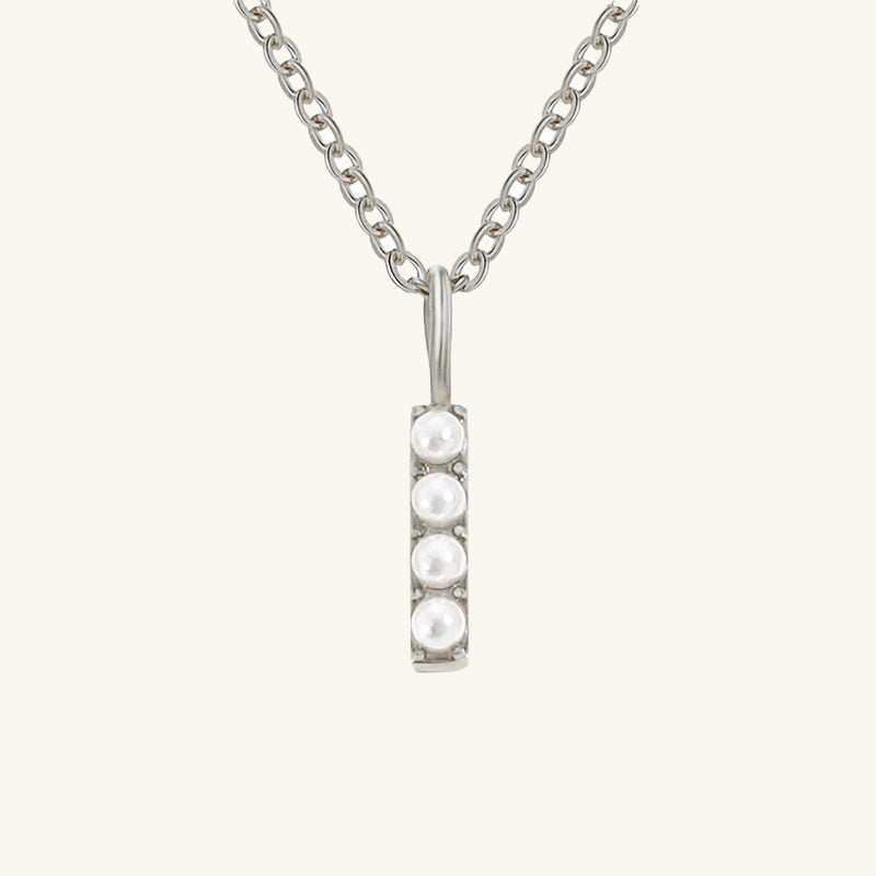 Monica Pearl Initial Necklace